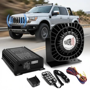 Emergency Police Siren Speaker Kit, 200W Multi-Tones Emergency Sirens PA System Extra Slim Speaker with Handheld Microphone, Car Alarm Megaphone for 12V Vehicles, Tow Truck Pickup Ambulance SUVs Emergency Police Siren Speaker Kit, 200W Multi-Tones Emergency Sirens PA System Extra Slim Speaker with Handheld Microphone, Car Alarm Megaphone for 12V Vehicles, Tow Truck Pickup Ambulance SUVs