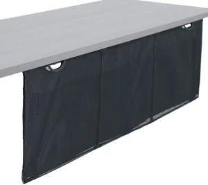 Black Under Desk 48 in Cable Management Sleeve, DESK-SKIRT-48 Privacy Desk Skirt, Cable Organizer, Wire Hider Kit Panel System Black Under Desk 48 in Cable Management Sleeve, DESK-SKIRT-48 Privacy Desk Skirt, Cable Organizer, Wire Hider Kit Panel System