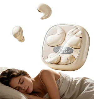 Flat Sleep Earbuds for Side Sleepers, Invisible Mini Earbuds for Small Ear Canals, Bluetooth 5.4, 66H Battery, Noise Blocking, Waterproof, LED Display for Sleep, Work & TravelBeige Flat Sleep Earbuds for Side Sleepers, Invisible Mini Earbuds for Small Ear Canals, Bluetooth 5.4, 66H Battery, Noise Blocking, Waterproof, LED Display for Sleep, Work & TravelBeige