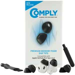 TrueGrip Premium Memory Foam Replacement Ear Tips, Black (S/M/L) 3 Pairs, for Apple AirPods Pro 1 & 2, Enhanced Comfort, Secure Fit, Superior Noise Isolation, Removal & Cleaning Tool TrueGrip Premium Memory Foam Replacement Ear Tips, Black (S/M/L) 3 Pairs, for Apple AirPods Pro 1 & 2, Enhanced Comfort, Secure Fit, Superior Noise Isolation, Removal & Cleaning Tool