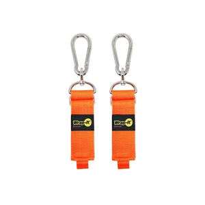 Hook 'n Hang Straps - 12" (2-Pack) Blaze Orange Carabiner Straps to Use as Extension Cord Holder for Cord Storage or Garden Hose Strap Hook 'n Hang Straps - 12" (2-Pack) Blaze Orange Carabiner Straps to Use as Extension Cord Holder for Cord Storage or Garden Hose Strap