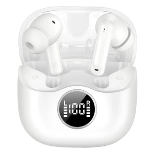 Adaptive Hybrid Active Noise Canceling 2026 Wireless Earbuds, 6 Mics ENC Clear Call Ear Buds, Hi-Res Audio Deep Bass Bluetooth 5.4 Headphones, 40H, LED, for Sports Running Gym Workout, White Adaptive Hybrid Active Noise Canceling 2026 Wireless Earbuds, 6 Mics ENC Clear Call Ear Buds, Hi-Res Audio Deep Bass Bluetooth 5.4 Headphones, 40H, LED, for Sports Running Gym Workout, White