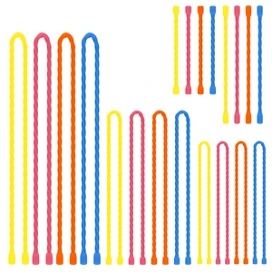 20Pcs 4-24inch Silicone Cable Ties Reusable Steel-Core Silicone Twist Ties Colorful Cable Tie Straps for Bundling and Organizing Bendable Holder Strap for Indoor and Out All Purpose, 4 Colors 20Pcs 4-24inch Silicone Cable Ties Reusable Steel-Core Silicone Twist Ties Colorful Cable Tie Straps for Bundling and Organizing Bendable Holder Strap for Indoor and Out All Purpose, 4 Colors