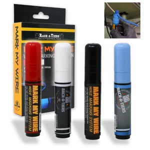 Mark My Wire - 4 Pack (Black, Blue, Red & White - 1 Each), Wire Marker, Wire Phase Marker, Electrical Marker (52484) Mark My Wire - 4 Pack (Black, Blue, Red & White - 1 Each), Wire Marker, Wire Phase Marker, Electrical Marker (52484)