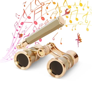 Opera Glasses 3X25 Theater Binoculars with Retractable Handle Compact with Carrying Bag, Easy to Use with Center-Focus Knob, High-grade Aluminum Aalloy, Elegant Gift for Women (Gold) Opera Glasses 3X25 Theater Binoculars with Retractable Handle Compact with Carrying Bag, Easy to Use with Center-Focus Knob, High-grade Aluminum Aalloy, Elegant Gift for Women (Gold)