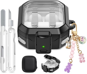 Secure Lock for Galaxy Buds 4 Pro Case and Buds 4 Case Cover, Clear Soft TPU Case with Cleaner Kit and Keychain for Women Girly, Cute Cover for Samsung Galaxy Buds 4/4Pro 2026 Secure Lock for Galaxy Buds 4 Pro Case and Buds 4 Case Cover, Clear Soft TPU Case with Cleaner Kit and Keychain for Women Girly, Cute Cover for Samsung Galaxy Buds 4/4Pro 2026