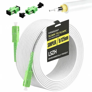 100FT/30M Replacement SC/APC to SC/APC Fiber Optic Internet Cable Armored Pet-Proof OS2 Single Mode Simplex Extension Patch Cord, for AT&T Fiber, Verizon Fios & Google Fiber, with 2 Couplers 100FT/30M Replacement SC/APC to SC/APC Fiber Optic Internet Cable Armored Pet-Proof OS2 Single Mode Simplex Extension Patch Cord, for AT&T Fiber, Verizon Fios & Google Fiber, with 2 Couplers