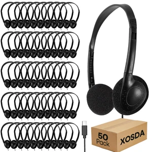 Type C Headphones Bulk for Classroom Kids School 50 Pack, Wholesale USB C Wired Headphones for Children Students Compatible with Smartphones laptops Tablets(LS857C,50 Black) Type C Headphones Bulk for Classroom Kids School 50 Pack, Wholesale USB C Wired Headphones for Children Students Compatible with Smartphones laptops Tablets(LS857C,50 Black)