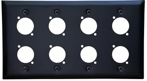 8 Port Black XLR Wall Plate Blank Panel for Pro Audio Blank 8 Port XLR Wall Plate Panel for Custom Professional Audio, Studio, Theater & Conference Room Installations 8 Port Black XLR Wall Plate Blank Panel for Pro Audio Blank 8 Port XLR Wall Plate Panel for Custom Professional Audio, Studio, Theater & Conference Room Installations
