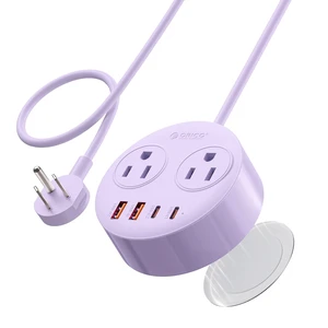 Magnetic Power Strip with 20W PD Fast Charging USB C Ports 6-in-1 Round Desktop Extension Cord (10ft) with 2 AC Outlets, 2 USB-C, 2 USB-A, Wall Mountable for Dorm Room & Office Magnetic Power Strip with 20W PD Fast Charging USB C Ports 6-in-1 Round Desktop Extension Cord (10ft) with 2 AC Outlets, 2 USB-C, 2 USB-A, Wall Mountable for Dorm Room & Office