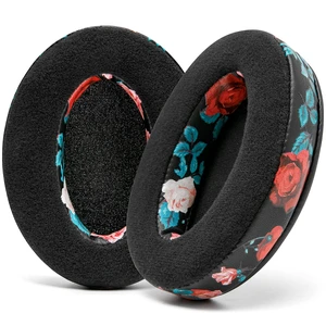 PadZ Velour - Earpads for Audio Technica, HyperX, Arctis & More Made by Wicked Cushions Extra Thick Also fits Logitech G Pro X & 50+ Additional Models Black Floral PadZ Velour - Earpads for Audio Technica, HyperX, Arctis & More Made by Wicked Cushions Extra Thick Also fits Logitech G Pro X & 50+ Additional Models Black Floral