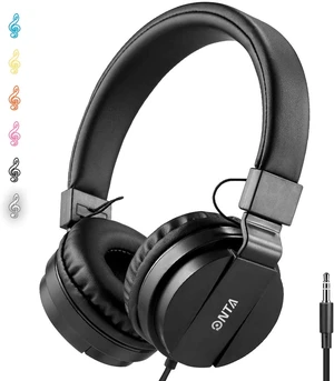 Kids Wired Headphones with Cord - School Student Headset, Toddler Earphones, Safe Volume, 3.5mm Jack, On-Ear for iPad, Tablet, Laptop, Travel, Black Kids Wired Headphones with Cord - School Student Headset, Toddler Earphones, Safe Volume, 3.5mm Jack, On-Ear for iPad, Tablet, Laptop, Travel, Black