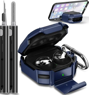 with Lock Carbon Fiber Cases for Samsung Galaxy Buds FE Case (2023) / Galaxy Buds 2 Pro Case 2022/ Bud Pro 2021 /Bud 2 2021/ Bud Live 2020 with Phone Stand and Keychain-Blue with Lock Carbon Fiber Cases for Samsung Galaxy Buds FE Case (2023) / Galaxy Buds 2 Pro Case 2022/ Bud Pro 2021 /Bud 2 2021/ Bud Live 2020 with Phone Stand and Keychain-Blue