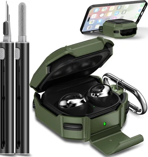 with Lock Carbon Fiber Cases for Samsung Galaxy Buds FE Case (2023) / Galaxy Buds 2 Pro Case 2022/ Bud Pro 2021 /Bud 2 2021/ Bud Live 2020 with Phone Stand and Keychain-Army Green with Lock Carbon Fiber Cases for Samsung Galaxy Buds FE Case (2023) / Galaxy Buds 2 Pro Case 2022/ Bud Pro 2021 /Bud 2 2021/ Bud Live 2020 with Phone Stand and Keychain-Army Green