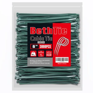 6 Inch Dark Green Zip Ties 3000 Pcs, 40 LBS Cable Ties Self-Locking Ties UV Resistant, Wire Ties for Indoor and Outdoor Use 6 Inch Dark Green Zip Ties 3000 Pcs, 40 LBS Cable Ties Self-Locking Ties UV Resistant, Wire Ties for Indoor and Outdoor Use
