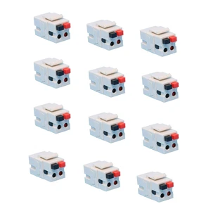 12 Pack Spring Loaded Speaker Keystone Jack, Female to Female Spring Loaded Speaker Keystone Jack for Home Theater Wall Plates, Female to Female Audio Connector, White, 12 Pack 12 Pack Spring Loaded Speaker Keystone Jack, Female to Female Spring Loaded Speaker Keystone Jack for Home Theater Wall Plates, Female to Female Audio Connector, White, 12 Pack