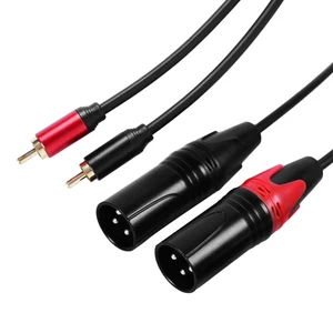 Dual XLR Male to RCA Cable 20Ft, Heavy Duty 2 XLR to 2 RCA HiFi Stereo Audio Connection Microphone Cable. Dual XLR Male to RCA Cable 20Ft, Heavy Duty 2 XLR to 2 RCA HiFi Stereo Audio Connection Microphone Cable.