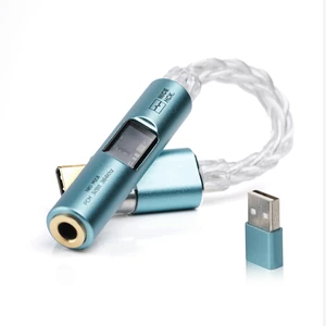 NK1 MAX Mint Green Type-C to 3.5mm Dual Chip HiFi DAC Audio Adapter CX31993 Dual Chip HiFi DAC Amp Cable NK1 MAX Mint Green Type-C to 3.5mm Dual Chip HiFi DAC Audio Adapter CX31993 Dual Chip HiFi DAC Amp Cable