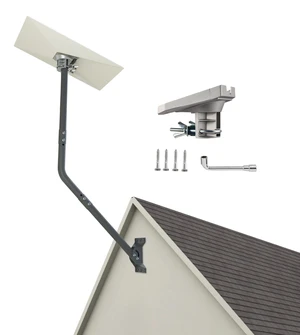 Starlink Standard 4/4 X Mount Kit, 51 in Adjustable J-Pole Aluminum Alloy Adapter and Reversible Steel Mast Install on Walls, Eaves or Roofs, Adjustable Bracket and Hardware Included Starlink Standard 4/4 X Mount Kit, 51 in Adjustable J-Pole Aluminum Alloy Adapter and Reversible Steel Mast Install on Walls, Eaves or Roofs, Adjustable Bracket and Hardware Included
