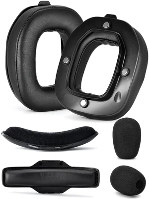 Protein Leather Earpads for Astro A40 TR Headset A40 TR Mod Kit Ear Cushions and Headband, Upgrade High-Density Noise Cancelling Foam, Added Thickness Protein Leather Earpads for Astro A40 TR Headset A40 TR Mod Kit Ear Cushions and Headband, Upgrade High-Density Noise Cancelling Foam, Added Thickness
