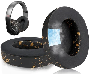 Cooling Gel Earpads Replacement for Beats Studio 2 & Studio 3 Wired & Wireless Headphones, Ear Pads Cushions with High-Density Noise Isolation Foam, Added Thickness - Black Gold Cooling Gel Earpads Replacement for Beats Studio 2 & Studio 3 Wired & Wireless Headphones, Ear Pads Cushions with High-Density Noise Isolation Foam, Added Thickness - Black Gold