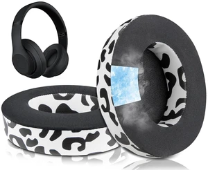 Cooling Gel Earpads Replacement for Beats Studio 2 & Studio 3 Wired & Wireless Headphones, Ear Pads Cushions with High-Density Noise Isolation Foam, Added Thickness - Snow Leopard Cooling Gel Earpads Replacement for Beats Studio 2 & Studio 3 Wired & Wireless Headphones, Ear Pads Cushions with High-Density Noise Isolation Foam, Added Thickness - Snow Leopard