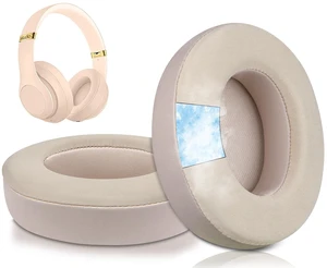Cooling Gel Earpads Replacement for Beats Studio 2 & Studio 3 Wired & Wireless Headphones, Ear Pads Cushions with High-Density Noise Isolation Foam, Added Thickness - Satin Gold Cooling Gel Earpads Replacement for Beats Studio 2 & Studio 3 Wired & Wireless Headphones, Ear Pads Cushions with High-Density Noise Isolation Foam, Added Thickness - Satin Gold