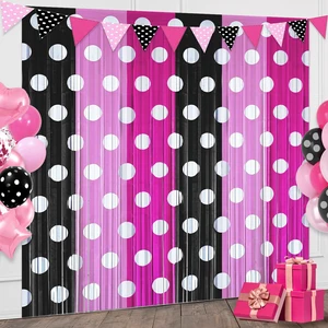 Pink Cartoon Mouse Foil Fringe Curtains 6 Pack 3.2x6.6ft Party Backdrop Pink Black Tinsel Streamers Backdrop Baby Shower Cartoon Mouse Color Birthday Party Decorations Favor Supplies Pink Cartoon Mouse Foil Fringe Curtains 6 Pack 3.2x6.6ft Party Backdrop Pink Black Tinsel Streamers Backdrop Baby Shower Cartoon Mouse Color Birthday Party Decorations Favor Supplies