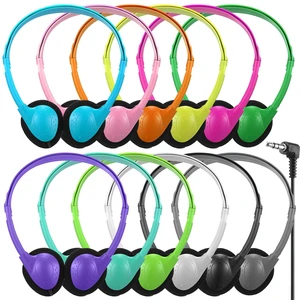 12 Pack Headphones Bulk for Classroom Student, Vivid Color Wholeslae Wired Headphone Class Set Headphones over The Ear Adjustable with 3.10 mm Jack for School Library Online Lesson 12 Pack Headphones Bulk for Classroom Student, Vivid Color Wholeslae Wired Headphone Class Set Headphones over The Ear Adjustable with 3.10 mm Jack for School Library Online Lesson