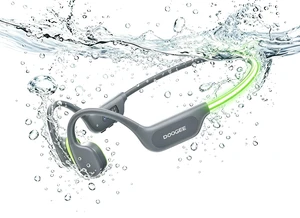 Open-Ear IP68 Waterproof Swimming Headphones with Light Strip Bluetooth + 32GB MP3 Modes Bone Conduction Underwater Headphones, Fast Charge; 10H battery; Swimming/Water sports-Gray Open-Ear IP68 Waterproof Swimming Headphones with Light Strip Bluetooth + 32GB MP3 Modes Bone Conduction Underwater Headphones, Fast Charge; 10H battery; Swimming/Water sports-Gray