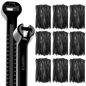 7 Inch 1000 Pcs Black Zip Tie Cable Tie with Metal Tooth Self Locking Nylon Cable Zip Ties, 50 Lbs Tensile Strength, UV Resistant Wire Wraps Multi Purpose for Industrial Indoor Outdoor Use 7 Inch 1000 Pcs Black Zip Tie Cable Tie with Metal Tooth Self Locking Nylon Cable Zip Ties, 50 Lbs Tensile Strength, UV Resistant Wire Wraps Multi Purpose for Industrial Indoor Outdoor Use