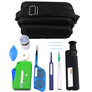 Fiber Optic Cleaning Kit with Inspection Microscope, Cleaning Box 1.25MM/2.5MM/MPO Cleaning Pens for SC/LC/FC Connections Fiber Optic Cleaning Kit with Inspection Microscope, Cleaning Box 1.25MM/2.5MM/MPO Cleaning Pens for SC/LC/FC Connections