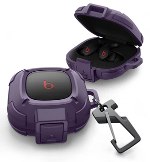 Rugged Bumper Case for Beats Fit Pro (2021) Cases with Secure Lock, Shockproof Clear Cover with Carabiner & Keyring for Beats Fit Pro 2021 Purple Rugged Bumper Case for Beats Fit Pro (2021) Cases with Secure Lock, Shockproof Clear Cover with Carabiner & Keyring for Beats Fit Pro 2021 Purple