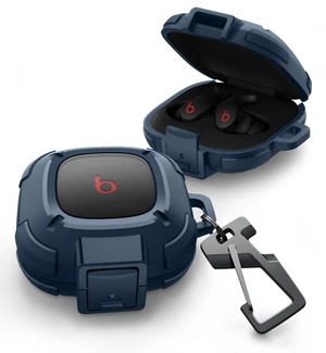 Rugged Bumper Case for Beats Fit Pro (2021) Cases with Secure Lock, Shockproof Clear Cover with Carabiner & Keyring for Beats Fit Pro 2021 Blue Rugged Bumper Case for Beats Fit Pro (2021) Cases with Secure Lock, Shockproof Clear Cover with Carabiner & Keyring for Beats Fit Pro 2021 Blue