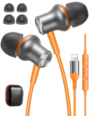 for Apple MFi-Certified Wired Earbuds for Lightning Headphones Magnetic Corded Ear Buds Wire Earphones with Microphone Volume Control for iPhone 14 Plus 13 Pro Max 12 Mini 11 10 XS XR 8 7 for Apple MFi-Certified Wired Earbuds for Lightning Headphones Magnetic Corded Ear Buds Wire Earphones with Microphone Volume Control for iPhone 14 Plus 13 Pro Max 12 Mini 11 10 XS XR 8 7