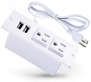 Conference Recessed Power Strip Socket with USB Ports,Table Power Strip,Desktop Charging Station with 2-Outlets and 2 USB Ports Conference Recessed Power Strip Socket with USB Ports,Table Power Strip,Desktop Charging Station with 2-Outlets and 2 USB Ports
