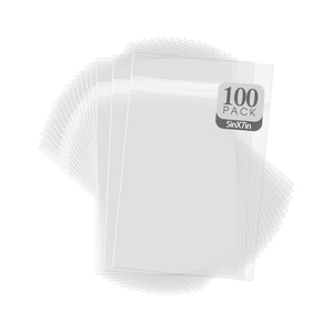 Pack of 100, 5 1/4 X 7 1/8 inches Crystal Storage Bags - Acid-Free Clear Sleeves Fit for 5x7 Photo Framing Mats Gifts (NS1) Pack of 100, 5 1/4 X 7 1/8 inches Crystal Storage Bags - Acid-Free Clear Sleeves Fit for 5x7 Photo Framing Mats Gifts (NS1)