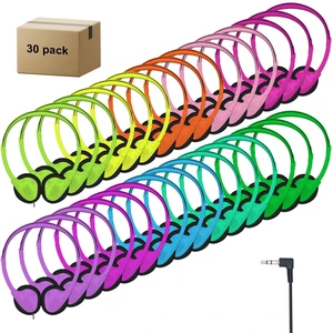 30 Pack Class Set Headphones for Kids Students School Classroom Bulk Earphones Adjustable with 3.5 mm Jack for Library Children Adults(004 Multi Color Headphones) 30 Pack Class Set Headphones for Kids Students School Classroom Bulk Earphones Adjustable with 3.5 mm Jack for Library Children Adults(004 Multi Color Headphones)