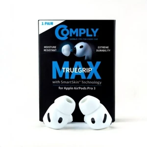 TrueGrip MAX Premium Memory Foam Replacement Ear Tips For Apple AirPods Pro Gen 3, Long Lasting Comfort, Superior Noise Isolation, White Medium (1 Pair) TrueGrip MAX Premium Memory Foam Replacement Ear Tips For Apple AirPods Pro Gen 3, Long Lasting Comfort, Superior Noise Isolation, White Medium (1 Pair)