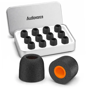 6-Pair Memory Foam IEM Ear Tips for in-Ear Monitor Headphones Replacement Eartips for KZ, Moondrop, FiiO, Sennheiser and More, Noise Isolating, Comfortable, Secure Fit (Medium, Black) 6-Pair Memory Foam IEM Ear Tips for in-Ear Monitor Headphones Replacement Eartips for KZ, Moondrop, FiiO, Sennheiser and More, Noise Isolating, Comfortable, Secure Fit (Medium, Black)