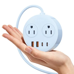 Magnetic Power Strip with 20W PD Fast Charging USB C Ports 6-in-1 Round Desktop Extension Cord (5ft) with 2 AC Outlets, 2 USB-C, 2 USB-A, Wall Mountable for Dorm Room & Office Magnetic Power Strip with 20W PD Fast Charging USB C Ports 6-in-1 Round Desktop Extension Cord (5ft) with 2 AC Outlets, 2 USB-C, 2 USB-A, Wall Mountable for Dorm Room & Office