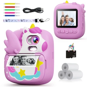Kids Instant Print Camera, 1080P HD Video & 2.4" Screen Toy Camera Includes 32GB Card & Print Paper, Inkless Print, 16X Zoom, Christmas Birthday Dinosaur Gifts for Boys Girls Age 3-12 Kids Instant Print Camera, 1080P HD Video & 2.4" Screen Toy Camera Includes 32GB Card & Print Paper, Inkless Print, 16X Zoom, Christmas Birthday Dinosaur Gifts for Boys Girls Age 3-12