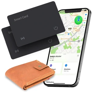 Wallet Tracker Card, Works with Apple Find My, Rechargeable, 2 Pack IP68 Waterproof Slim Tracking Cards For Wallets, Phones, Passports And Luggage Tags, Up To 5 Months Per Charge, iOS Only Wallet Tracker Card, Works with Apple Find My, Rechargeable, 2 Pack IP68 Waterproof Slim Tracking Cards For Wallets, Phones, Passports And Luggage Tags, Up To 5 Months Per Charge, iOS Only