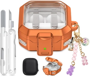 Secure Lock for Galaxy Buds 4 Pro Case and Buds 4 Case Cover, Clear Soft TPU Case with Cleaner Kit and Keychain for Women Girly, Cute Cover for Samsung Galaxy Buds 4/4Pro 2026 Secure Lock for Galaxy Buds 4 Pro Case and Buds 4 Case Cover, Clear Soft TPU Case with Cleaner Kit and Keychain for Women Girly, Cute Cover for Samsung Galaxy Buds 4/4Pro 2026