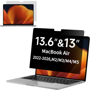Privacy Screen for MacBook Air 13.6 & 13 Inch (2022-2026, M2, M3, M4, M5), Anti Blue Light Glare Filter Laptop Privacy Shield, Anti Scratch Protector for Mac 13In (Model A2681 A3113 A3240 A3449) Privacy Screen for MacBook Air 13.6 & 13 Inch (2022-2026, M2, M3, M4, M5), Anti Blue Light Glare Filter Laptop Privacy Shield, Anti Scratch Protector for Mac 13In (Model A2681 A3113 A3240 A3449)