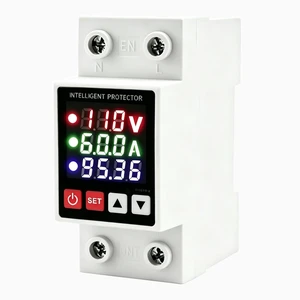Adjustable Voltage Protector 110V, 63A Smart Circuit Breaker Realtime voltage, current & power display, High/Low Voltage Cutoff and Overcurrent Protection Adjustable Voltage Protector 110V, 63A Smart Circuit Breaker Realtime voltage, current & power display, High/Low Voltage Cutoff and Overcurrent Protection