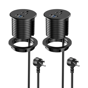 2.5 inch Power Grommet,20W USB-C Charging,1 Outlet with 2 USB C,1 USB Port,Furniture Flush Mount for Desktop,Recessed Power Strip,Workspace Essential Desk Outlet,2PCS (Black, 2 PCS-6FT Cord) 2.5 inch Power Grommet,20W USB-C Charging,1 Outlet with 2 USB C,1 USB Port,Furniture Flush Mount for Desktop,Recessed Power Strip,Workspace Essential Desk Outlet,2PCS (Black, 2 PCS-6FT Cord)