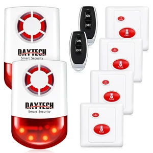 Panic Button Alarm, Strobe Siren Alarm, Loud SOS Alert System 2 Red Flashing Siren 2 Remotes Panic Button 4 Emergency Button for Store/Home/Hotel/Jewelry/Shop Security Alarm Panic Button Alarm, Strobe Siren Alarm, Loud SOS Alert System 2 Red Flashing Siren 2 Remotes Panic Button 4 Emergency Button for Store/Home/Hotel/Jewelry/Shop Security Alarm