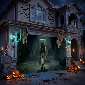 Halloween Scary Garage Door Cover Banner, 7x16ft, Ghost2 Halloween Garage Door Decorations, Backdrop Wall Background, Party Decorations, for Home Outdoor Holiday Wall Decor Halloween Scary Garage Door Cover Banner, 7x16ft, Ghost2 Halloween Garage Door Decorations, Backdrop Wall Background, Party Decorations, for Home Outdoor Holiday Wall Decor