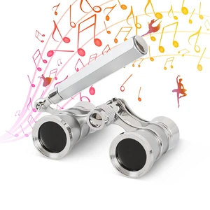 Opera Glasses 3X25 Theater Binoculars with Retractable Handle Compact with Carrying Bag, Easy to Use with Center-Focus Knob, High-grade Aluminum Aalloy, Elegant Gift for Women (Silver) Opera Glasses 3X25 Theater Binoculars with Retractable Handle Compact with Carrying Bag, Easy to Use with Center-Focus Knob, High-grade Aluminum Aalloy, Elegant Gift for Women (Silver)